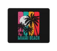 Tappetino per Mouse Miami Beach Summer Protezione Scrivania da Ufficio Confortevole Mousepad Lavabile Desk Mat per Gaming Computer Portatile Mac 25X30Cm
