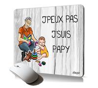 Tappetino per mouse morbido j'peux Pas je suis Papy Naissance Garcon Umorismo Mousepad Desktop Computer Drole Regalo Grand Pere