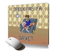 Tappetino per mouse morbido j'peux Pas y'a Basket NBA Sport Regalo Mousepad Computer pc Fisso Testo Sostegno Umorismo Drole