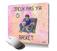 Tappetino per mouse morbido j'peux Pas y'a Basket Pallacanestro NBA Sport Mousepad antiderapant Computer Supporter Umorismo Drole