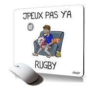 Tappetino per mouse morbido j'peux Pas y'a Rugby Texte Sport XV di Francia Drole Mousepad Computer per pc Fisso Umorismo