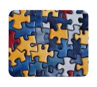 Tappetino per mouse, motivo puzzle carino, lavabile, base in gomma antiscivolo, tappetino per mouse spesso per laptop, ufficio e casa, 21,1 x 24,9 cm