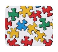 Tappetino per mouse, motivo puzzle colorato, lavabile, base in gomma antiscivolo, tappetino per mouse spesso per laptop, ufficio e casa, 21,1 x 24,9 cm