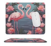 Tappetino per mouse, motivo: stormo di fenicotteri tropicali, tappetino per mouse antiscivolo, tappetino per mouse per computer portatile, ufficio, casa, viaggi, 24,9 x 30 cm