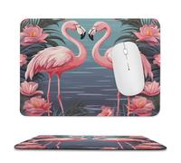 Tappetino per mouse, motivo: stormo di fenicotteri tropicali, tappetino per mouse antiscivolo, tappetino per mouse per computer portatile, ufficio, casa, viaggi, 20,1 x 23,9 cm