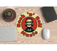 Tappetino per mouse, mouse PC o portatile - teschio rock - design musica metallo - stile gotico. Ideale per il gaming e l'ufficio e tutto il buon rocker