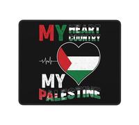 Tappetino Per Mouse My Heart My Country My Palestine Mouse Pad Multifunzione Mouse Mat Portatile Tappetino Scrivania Per Ufficio Pc Mac 25X30Cm