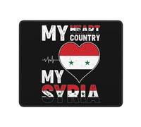 Tappetino Per Mouse My Heart My Country My Syria Mouse Pad Portatile Desk Mat Una Presa Stabile Su Superfici Lisce Tappetino Per Tastiera Per Ufficio Computer Portatile Mac 25X30Cm