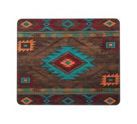 Tappetino per Mouse Native American Southwestern Aztec Navajo Tribal Desk Mat Confortevole Tappetino Scrivania Waterproof Tappetino Mouse Gaming per Laptop Mac Ufficio 25X30Cm