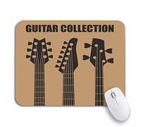 Tappetino per Mouse Neck Guitars Music Retro Electric Blues Acoustic Bass Entertainment Tappetino Mouse Gaming Personalizzato Antipolvere Tappetino Mouse Piccolo, per Computer, Casa, 25 x 30cm