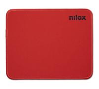 Nilox, Tappetino Mouse con Base Antiscivolo per Uso Stabile del Mouse, in Tessuto di Alta Qualità, Mouse pad Ideale per Gaming e Ufficio, Colore Rosso