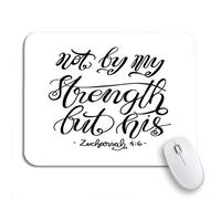 Tappetino Per Mouse Not By My Strength But His Modern Mousepad Forma Rettangolare Personalizzato Portatile Sottomano, Per Computer, Gioco, 25 x 30cm
