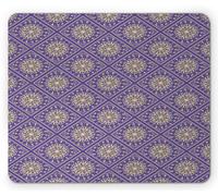 Tappetino per Mouse Orient Oriental And Traditional Mandala Inspired Flower Eastern Tappetino Mouse Piccolo Antipolvere Confortevole Sottomano, per Casa, Ufficio, Gaming Mouse, 25x30cm