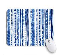 Tappetino per Mouse Painted Watercolor Stripes Pattern Dotted Lines And Solid Modern Mousepad Forma Rettangolare Lavabile Tappetino per Il Mouse Antiscivolo, per Gioco, Laptop, 25 x 30cm