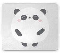 Tappetino per Mouse Panda Kawaii Animal Asian Breed Bear Pastel Cartoon Style Pattern Print Tappetini Mouse Portatile Mousepad Forma Rettangolare, per Ufficio, Computer, Gaming Mouse, 25x30cm