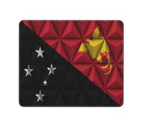 Tappetino per Mouse Papua New Guinea Flag with Polygonal Effect Protezione Scrivania da Ufficio Confortevole Tappetino Mouse Gaming con Bordi Cuciti Tappetino per Tastiera per Gaming Mac 25X30Cm