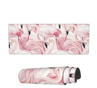 Tappetino per Mouse Pastel Flamingo Seamless Tappetino per Il Mouse Antiscivolo Confortevole Sottomano, per Gaming Mouse, Casa, Ufficio, 80x30cm
