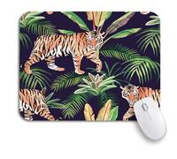 Tappetino Per Mouse Pattern Tiger In The Animal Tropic Exotic Wild Tappetino Mouse Base Antiscivolo In Gomma Antipolvere Tappetino Per Il Mouse Antiscivolo, Per Computer, Laptop, 25 x 30cm