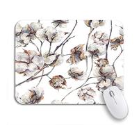 Tappetino per Mouse Pattern Watercolor Vintage Twigs And Flowers Botanical Painting Summer Tappetino Mouse Facile da Pulire Portatile Tappetini Mouse, per Gioco, Casa, 25 x 30cm