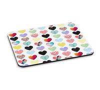 Tappetino Per Mouse PC Patchwork Cuori D'Amore - Motivo Cuori Rosa Femminile