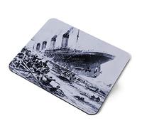 Tappetino per mouse per computer - Affondamento Titanic Ocean Liner Nave 1912 Home Office PC Desk Accessorio Flessibile Tessuto Superiore Grande 5mm Laptop Desktop Stampato Arte Ergonomico #46299