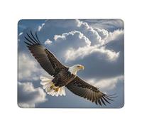 Tappetino per mouse per computer con base in gomma antiscivolo, motivo: aquila voli nel cielo, tappetino per mouse lavabile, tappetino per mouse portatile, per ufficio, casa, 17,8 x 21,8 cm