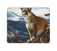 Tappetino per mouse per computer con base in gomma antiscivolo, motivo: pantera leone montagna, tappetino per mouse lavabile, tappetino per tastiera portatile, ufficio, casa, 25,4 x 30,5 cm