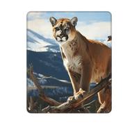 Tappetino per mouse per computer con base in gomma antiscivolo, pantera leone montagna, tappetino per mouse lavabile, tappetino per mouse portatile, per ufficio, casa, 25 x 30 cm