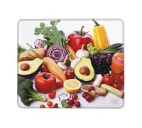 Tappetino per mouse per computer con base in gomma antiscivolo, per alimenti sani, tappetino per mouse lavabile, tappetino per mouse portatile, per ufficio, casa, 25,4 x 30,5 cm