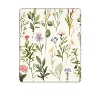 Tappetino per mouse per computer con base in gomma antiscivolo Stagione Acquerelli di erbe Fiorib Tappetino per mouse lavabile Gaming Mouse Pad Tastiera Portatile per Laptop Ufficio Casa 25 x 30 cm