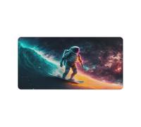 Tappetino per mouse per computer motivo astronauta che naviga tra le stelle lavabile 30x60cm per computer portatile PC ufficio design carino accessori da scrivania