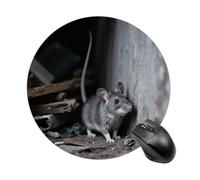 Tappetino per mouse per mouse da gioco che si nasconde nell'angolo, grazioso tappetino per mouse rotondo da donna con base in gomma antiscivolo, lavabile, per computer portatile, casa, ufficio