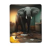 Tappetino per mouse personalizzato con elefante nella stanza, design unico per giochi e ufficio, stampa a colori, base in gomma antiscivolo, perfetto per computer portatili e scrivanie