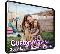 Tappetino per mouse personalizzato con foto, tappetino per mouse antiscivolo personalizzato con immagine e testo, forniture per scrivania da ufficio 26 x 21 cm