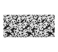 Tappetino per mouse personalizzato con simpatico panda per il riposo, antiscivolo, piccolo tappetino da scrivania per tastiera e mouse, 80 x 30 cm