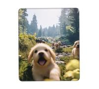 Tappetino per mouse personalizzato con un vivace cagnolino, design unico per giochi e ufficio, stampa a colori, base in gomma antiscivolo, perfetto per computer portatili e scrivanie