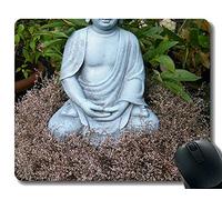 Tappetino per mouse personalizzato, innovazione creativa, tappetino per mouse in gomma antiscivolo Buddha In The Garden