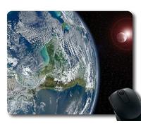 Tappetino per mouse personalizzato, sognando terra botanica mouse via, pianeta Eart Planet Globe Terra Luna Orbit SunGaming tappetini per mouse, tappetino mouse da gioco