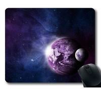 Tappetino per mouse personalizzato, sognando terre botaniche con il mouse, Terra Luna Spazio Spazio Viaggi Astronomia UniversoGamma di mouse pad, tappetino mouse da gioco