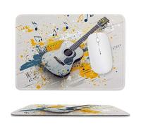 Tappetino per Mouse Piccolo 18 x 22 cm, Gaming Mouse Pad Chitarra, con Fondo in Gomma Antiscivolo, per Mouse Senza Fili, Laptop, Ufficio Casa, Lavabile, Arrotolabile, Regalo per Uomo it-509