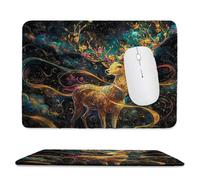 Tappetino per mouse piccolo 24 x 20 cm - Cervo divino Tappetino per mouse da gioco, per Computer con Base in Gomma Antiscivolo, Scorrimento Facile, Impermeabile, Materiali Durevoli, Portatile L-746