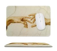 Tappetino per mouse piccolo 24 x 20 cm - La mano di Dio Tappetino per mouse da gioco, per Computer con Base in Gomma Antiscivolo, Scorrimento Facile, Impermeabile, Materiali Durevoli, Portatile L-740