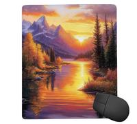 Tappetino per Mouse Piccolo 27 x 22 cm, Gaming Mouse Pad villaggio Creek, con Fondo in Gomma Antiscivolo, per Mouse Senza Fili, Laptop, Ufficio Casa, Lavabile, Arrotolabile, Regalo per Uomo it-1016