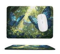 Tappetino per mouse piccolo 30 x 25 cm - farfalla blu Tappetino per mouse da gioco, per Computer con Base in Gomma Antiscivolo, Scorrimento Facile, Impermeabile, Materiali Durevoli, Portatile L-510