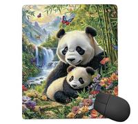 Tappetino per Mouse Piccolo 30 x 25 cm, Gaming Mouse Pad paesaggio panda, con Fondo in Gomma Antiscivolo, per Mouse Senza Fili, Laptop, Ufficio Casa, Lavabile, Arrotolabile, Regalo per Uomo it-256