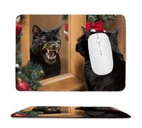 Tappetino per mouse piccolo 30 x 25 cm - Gatto Pantera Nera Tappetino per mouse da gioco, per Computer con Base in Gomma Antiscivolo, Scorrimento Facile, Impermeabile, Materiali Durevoli L-543