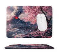 Tappetino per Mouse Piccolo 34 x 28 cm, Gaming Mouse Pad Vulcano ciliegio, con Fondo in Gomma Antiscivolo, per Mouse Senza Fili, Laptop, Ufficio Casa, Lavabile, Arrotolabile, Regalo per Uomo it-505