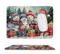 Tappetino per mouse piccolo 40 x 30 cm - Natale Popolo Neve Tappetino per mouse da gioco, per Computer con Base in Gomma Antiscivolo, Scorrimento Facile, Impermeabile, Materiali Durevoli L-771