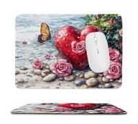 Tappetino per mouse piccolo 40 x 30 cm - spiaggia amore Tappetino per mouse da gioco, per Computer con Base in Gomma Antiscivolo, Scorrimento Facile, Impermeabile, Materiali Durevoli, Portatile L-261