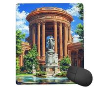 Tappetino per Mouse Piccolo 42 x 35 cm, Gaming Mouse Pad architettura paesaggio, con Fondo in Gomma Antiscivolo, per Mouse Senza Fili, Laptop, Ufficio Casa, Lavabile, Regalo per Uomo it-521